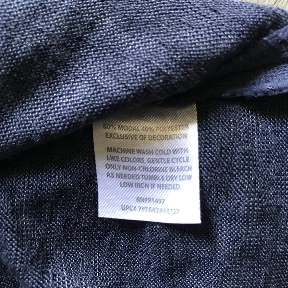 Modern Canvas Elevated V-Neck T Modal Blend Shoulder Collar Embellishments 2XL - Picture 3 of 8